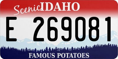 ID license plate E269081
