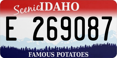 ID license plate E269087