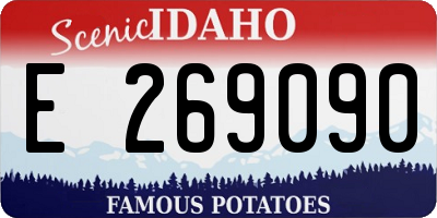 ID license plate E269090
