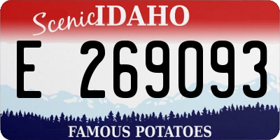 ID license plate E269093