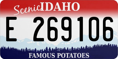 ID license plate E269106