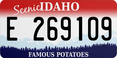 ID license plate E269109
