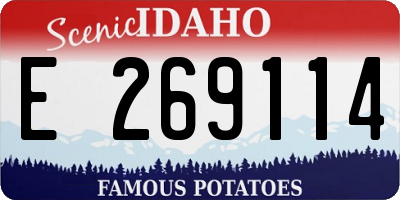 ID license plate E269114