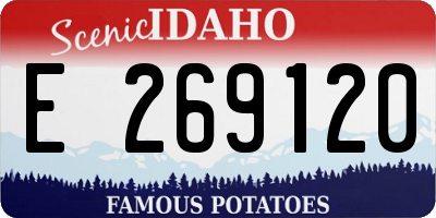 ID license plate E269120
