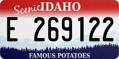 ID license plate E269122