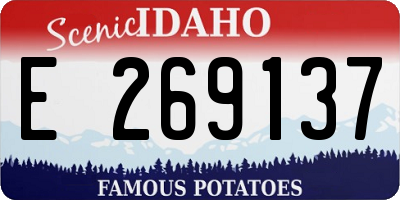 ID license plate E269137