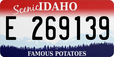 ID license plate E269139