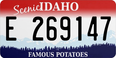 ID license plate E269147