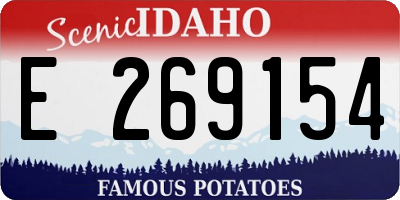 ID license plate E269154