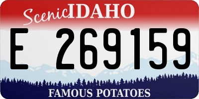ID license plate E269159
