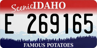 ID license plate E269165