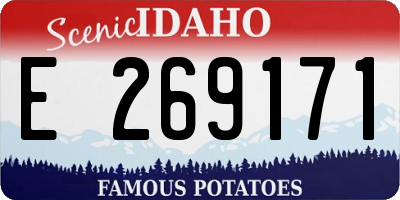 ID license plate E269171