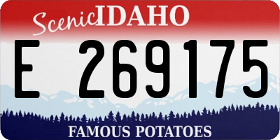 ID license plate E269175