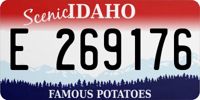 ID license plate E269176