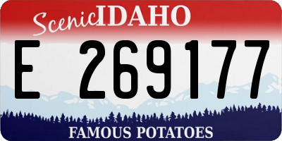 ID license plate E269177