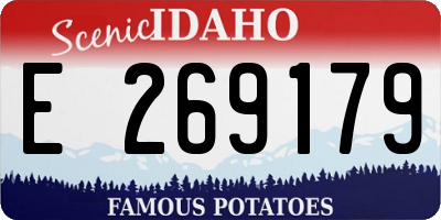 ID license plate E269179