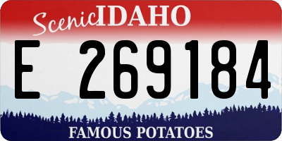 ID license plate E269184