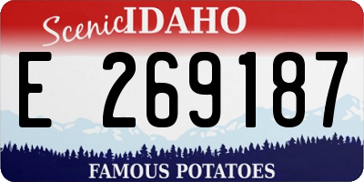 ID license plate E269187
