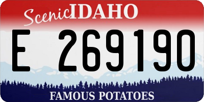 ID license plate E269190