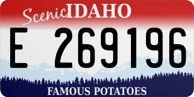 ID license plate E269196