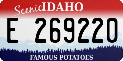 ID license plate E269220