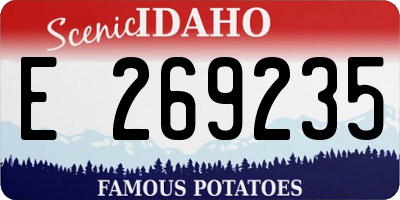 ID license plate E269235