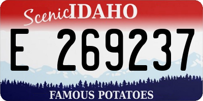 ID license plate E269237