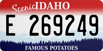 ID license plate E269249