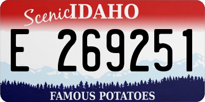 ID license plate E269251