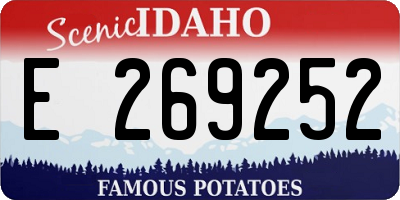 ID license plate E269252