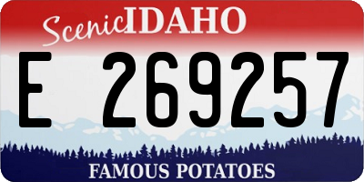 ID license plate E269257