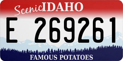 ID license plate E269261