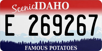 ID license plate E269267