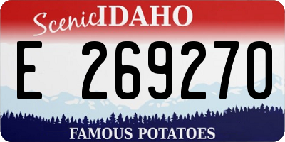 ID license plate E269270
