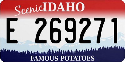 ID license plate E269271