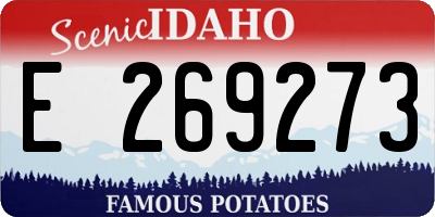 ID license plate E269273