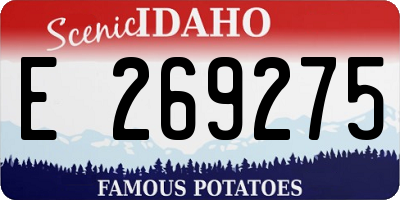 ID license plate E269275