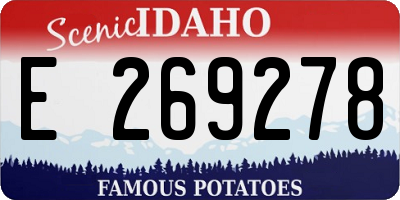 ID license plate E269278