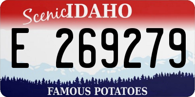 ID license plate E269279
