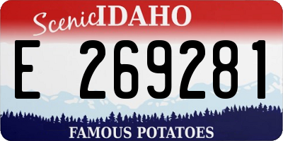 ID license plate E269281