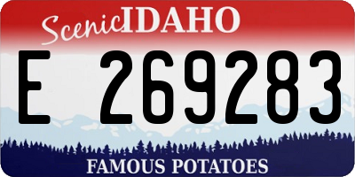 ID license plate E269283