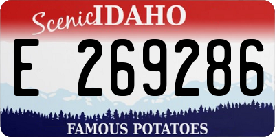 ID license plate E269286
