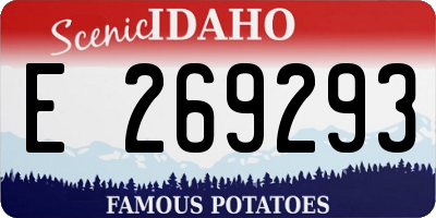 ID license plate E269293