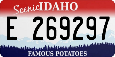 ID license plate E269297
