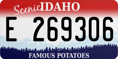 ID license plate E269306