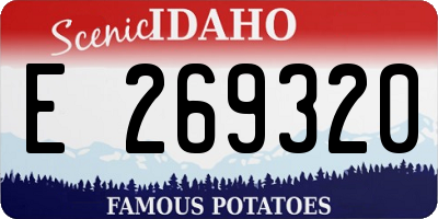 ID license plate E269320