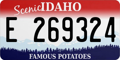 ID license plate E269324
