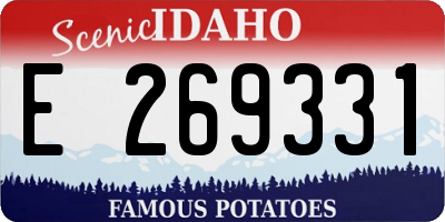 ID license plate E269331