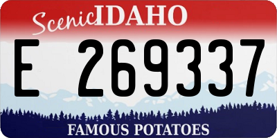 ID license plate E269337