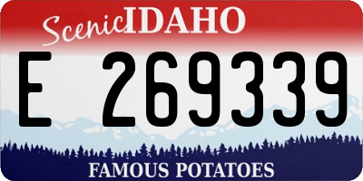 ID license plate E269339